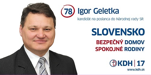 Bc.Ing. Igor Geletka  (KDH)