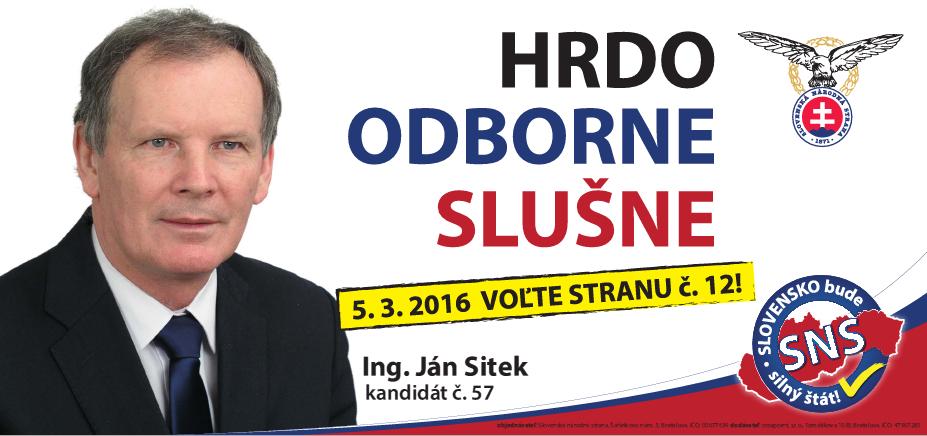 Ing. Ján Sitek  (SNS)